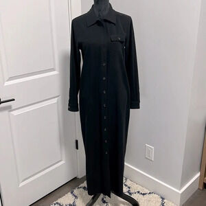 Talbots || Stretch Maxi T-Shirt Dress In Black size 6.